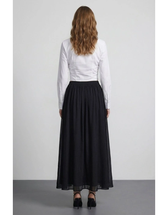 Vatkalı Crop Gömlek Ekru