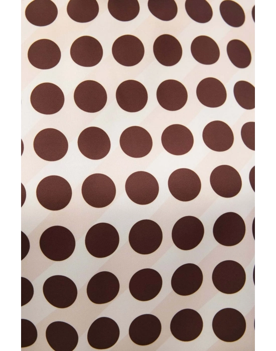 Yarasa Kol Salaş Bluz - Puanlı Kahve