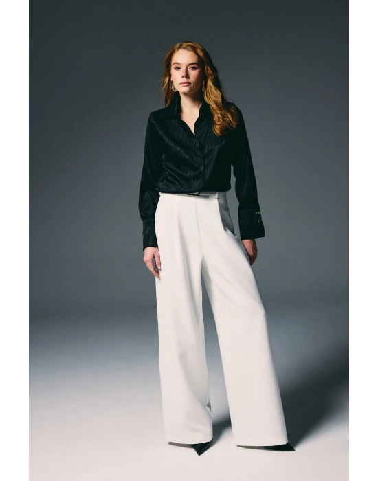 Zebra Desenli Gömlek - Siyah