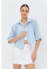 Cepli Asimetrik Kesim Gömlek
