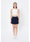 Pileli Etek Lacivert