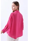 Örgü Cepli Fuşya Gömlek 34158