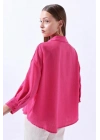 Örgü Cepli Fuşya Gömlek 34158