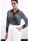 Kare Desenli Gömlek - Siyah