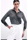 Kare Desenli Gömlek - Siyah