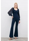 İspanyol Paça Pantolon - Lacivert