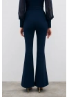 İspanyol Paça Pantolon - Lacivert
