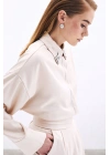 Aksesuar Detaylı Gömlek - Bej