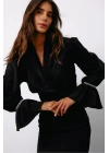Aksesuar Detaylı Bluz - SİYAH