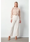Aksesuar Detaylı Pantolon  Bej