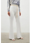 Zincir Kemer İspanyol Paça Pantolon Ekru