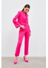Zincir Aksesuarlı Pantolon - Fuşya