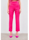 Zincir Aksesuarlı Pantolon - Fuşya