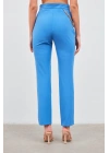 Zincir Aksesuarlı Pantolon - Mavi