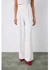 Bel Aksesuarlı Pantolon - Ekru