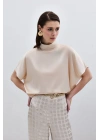 Yarasa Kol Salaş Bluz - Bej
