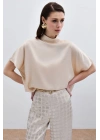Yarasa Kol Salaş Bluz - Bej
