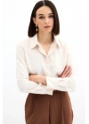 Klasik Düz Gömlek - Bej