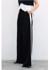 Kontrast Bol Pantolon - Siyah