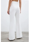 İspanyol Paça Pantolon - Ekru