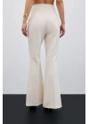 İspanyol Paça Pantolon - Bej
