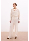 Bel Lastikli Pantolon - Taş