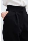 Yüksek Bel Klasik Pantolon - Siyah