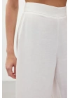 Salaş Keten Pantolon - Ekru
