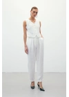 Salaş Keten Pantolon - Ekru