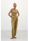 Salaş Keten Pantolon - Haki