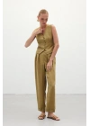 Salaş Keten Pantolon - Haki