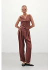 Salaş Keten Pantolon - Kahve