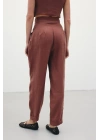 Salaş Keten Pantolon - Kahve