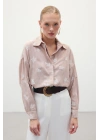 Salaş Nakışlı Gömlek - Pudra