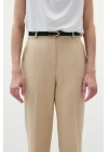 Kemerli Pantolon - Koyu Bej