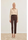 Kemerli Pantolon - Kahve
