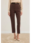 Kemerli Pantolon - Kahve
