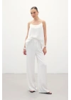 Bağcıklı Salaş Pantolon - Ekru