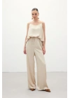 Bağcıklı Salaş Pantolon - Bej