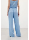 Bağcıklı Salaş Pantolon - Mavi