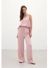 Bağcıklı Salaş Pantolon - Pudra
