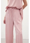 Bağcıklı Salaş Pantolon - Pudra