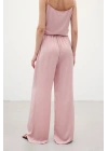 Bağcıklı Salaş Pantolon - Pudra