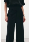 Kemer Detaylı Modal Pantolon - Siyah
