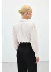 Aksesuar Detaylı Bodysuit Bluz - Bej