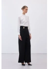 Bel Aksesuarlı Pantolon - Siyah