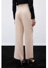 Kemerli Salaş Pantolon - Bej