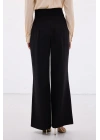 Kemerli Salaş Pantolon - Siyah