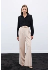 Aksesuarlı Pantolon - Bej