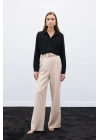 Aksesuarlı Pantolon - Bej